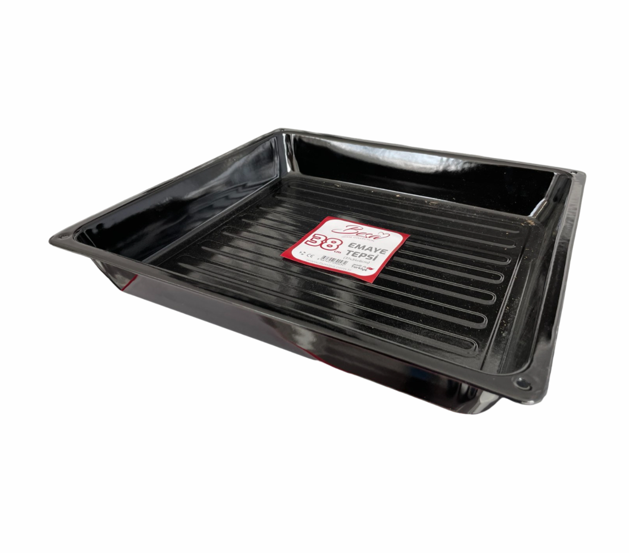 705241 TEPSIJA EMAJL CRNA 37X33,5CM FAM - Slika 1